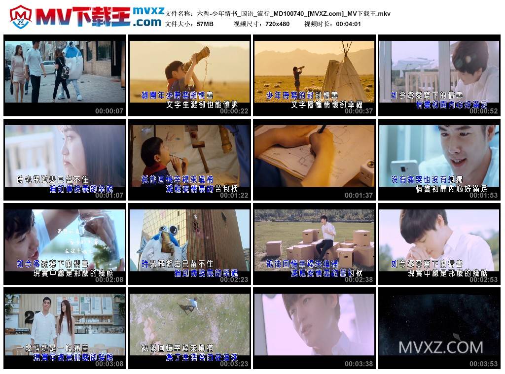 六哲-少年情书_国语_流行_MD100740